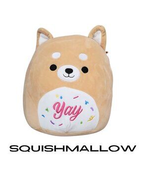 SQUISHMALLOWS Happy Birthday Angie The Shiba Inu Corgi Dog 10"